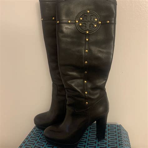 tory burch chain boots|tory burch platform boots.